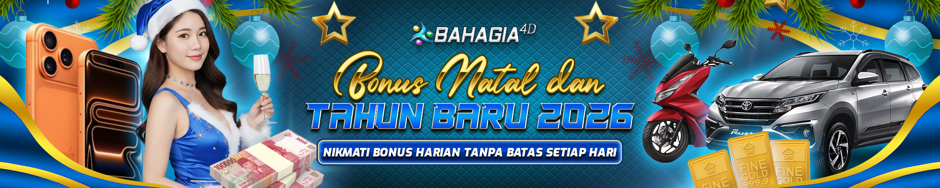 BONUS HARI RAYA NATAL DAN TAHUN BARU 2026 BAHAGIA4D